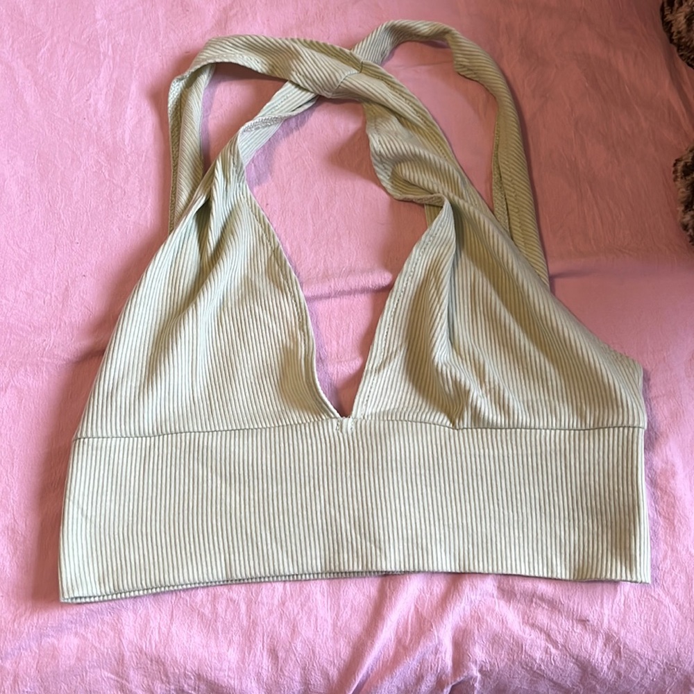 Green bralette shirt